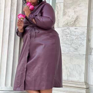 Elegant Faux Burgundy Midi Dress worn once. Black and brown are NWT.